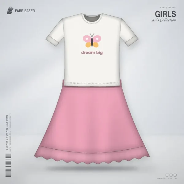 Girls Tee & Skirt Set – Dream Big
