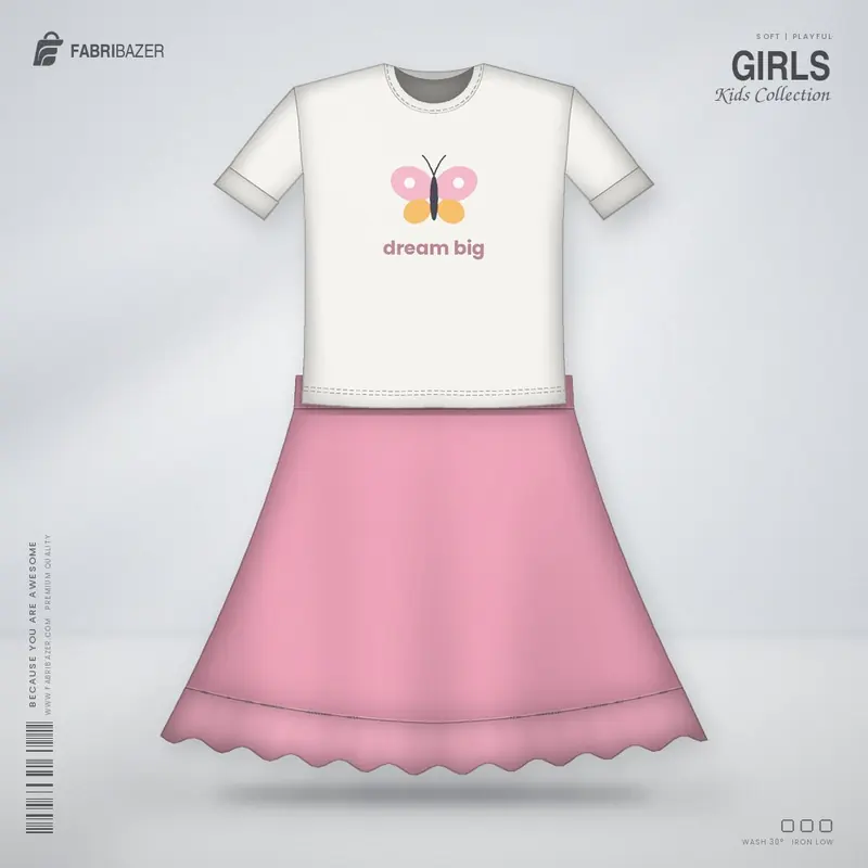Girls Tee & Skirt Set – Dream Big