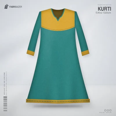 Two Tone Kurti – Contrast Yoke