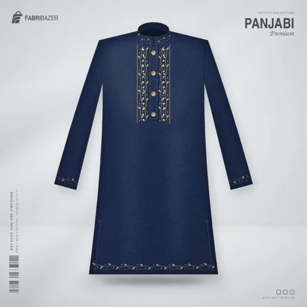 Premium Panjabi – Navy Karchupi