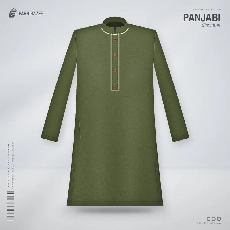 Cotton Panjabi – Olive