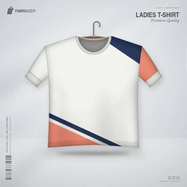 Women T-Shirt – Geometric Colour Block